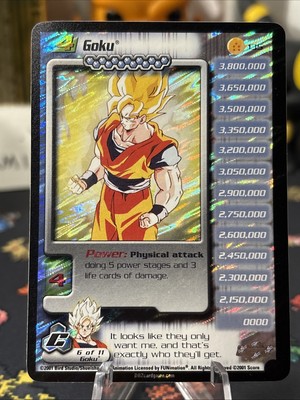 Goku HOLO FOIL 135 DBZ TCG Dragon Ball Z Score CCG 2001 Super