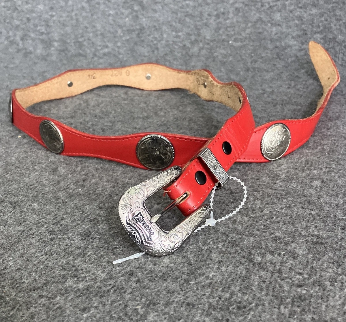 Concho Belt Red Solid Belts for Women for sale | eBay display picture 1
