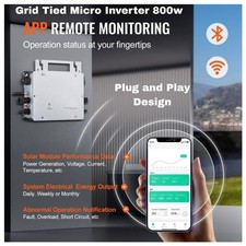 800w Micro Inverter MPPT Grid-Tied Balcony Solar System WiFi APP And Monitoring