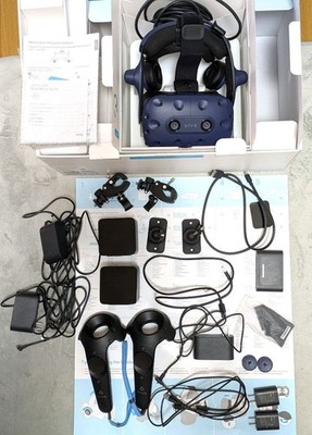 USED HTC Vive Pro HMD upgrade kit Virtual Reality Headset Blue Bluetooth BOX