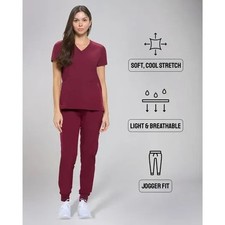 Women s Jogger Scrub Set Stretch Medical Uniform Size small