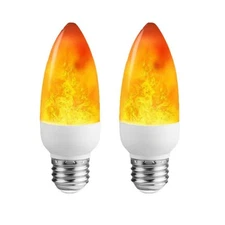 LED Flame Effect Light Bulb E26 Flickering Candle Light Bulbs Atmosphere Lamp...