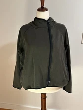 Nike Hoodie Womens Medium Green Tech Fleece Cape Full Zip Sweatshirt Sportswear