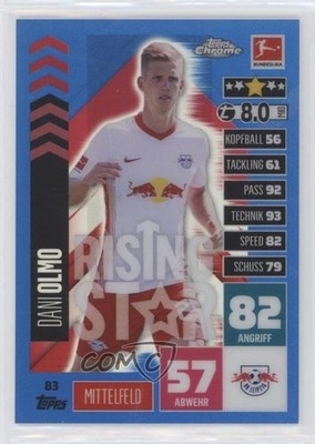 2020 Chrome Match Attax Bundesliga Blue Refractor 88/150 Dani Olmo Rookie RC 2d0