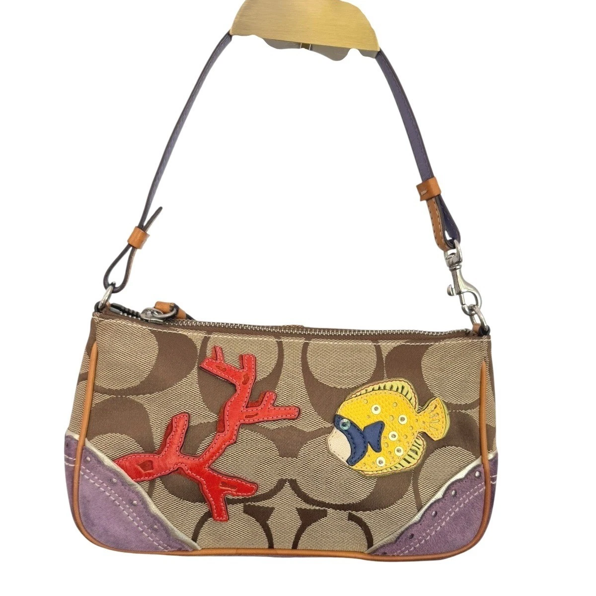 RARE COACH 1490 FISH CORAL BAG Y2K Vintage fish coach -