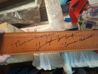 Christopher Lambert Signed Macleod Sword Sheath There Can Be Only One, Name Jsa 