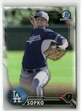 2016 BOWMAN DRAFT #BDC-194 ANDREW SOPKO CHROME REFRACTOR LOS ANGELES DODGERS
