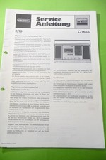 Manuale Di Servizio Originale Per Grundig C 9000