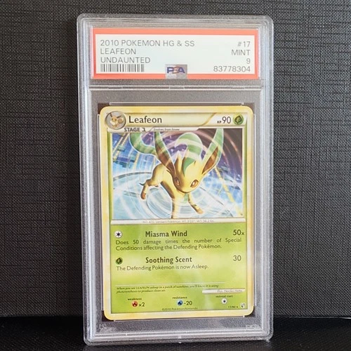 2010 Leafeon 17/90 - Undaunted HG & SS Rare - PSA 9