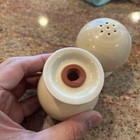 Fiestaware Fiesta Homer Laughlin Salt & Pepper Shakers Pair~Ivory~used — photo 4