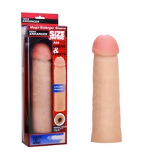 Size Matters 8.5 inch Mega Enlarger Cock Sleeve Penis Enhancer Male Sex Toy