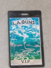 Vintage L.A. Guns Concert Tour V.I.P Backstage Pass