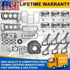 AJ126 Engine Connecting Rods + Piston + Gasket Kit For Jaguar Land Rover V6 3.0L