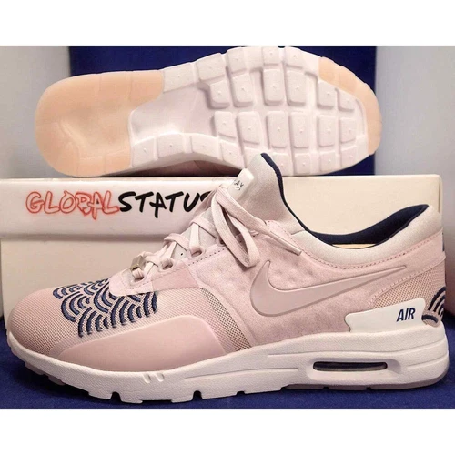 WOMENS NIKE AIR MAX ZERO LOTC "TOKYO" QS CHAMPAGNE PINK NAVY SZ 8.5 (847125-600)