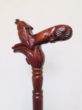 Stylish Wolf Head Handle Victorian Handmade Wooden Walking Stick Cane Gift