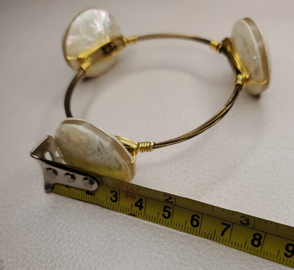 Shattered Shell Wire Wrapped Bangle - image 9