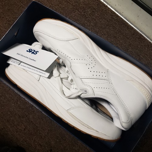NUEVO SAS Journey II Zapatillas Zapatos Para Hombre 14 Cuero Blanco Confort 3759 827 - Imagen 12 de 13
