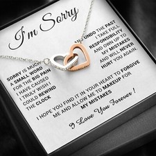 I'm Sorry Gift For Wife Necklace, Sorry Gift for Girlfriend, Forgiveness Gift