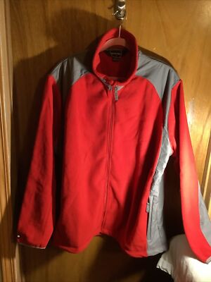   レッドジャケット Holloway Adult 2XL Full Zip Jacket 25288 /Red- Gray~ NWT- Zipper