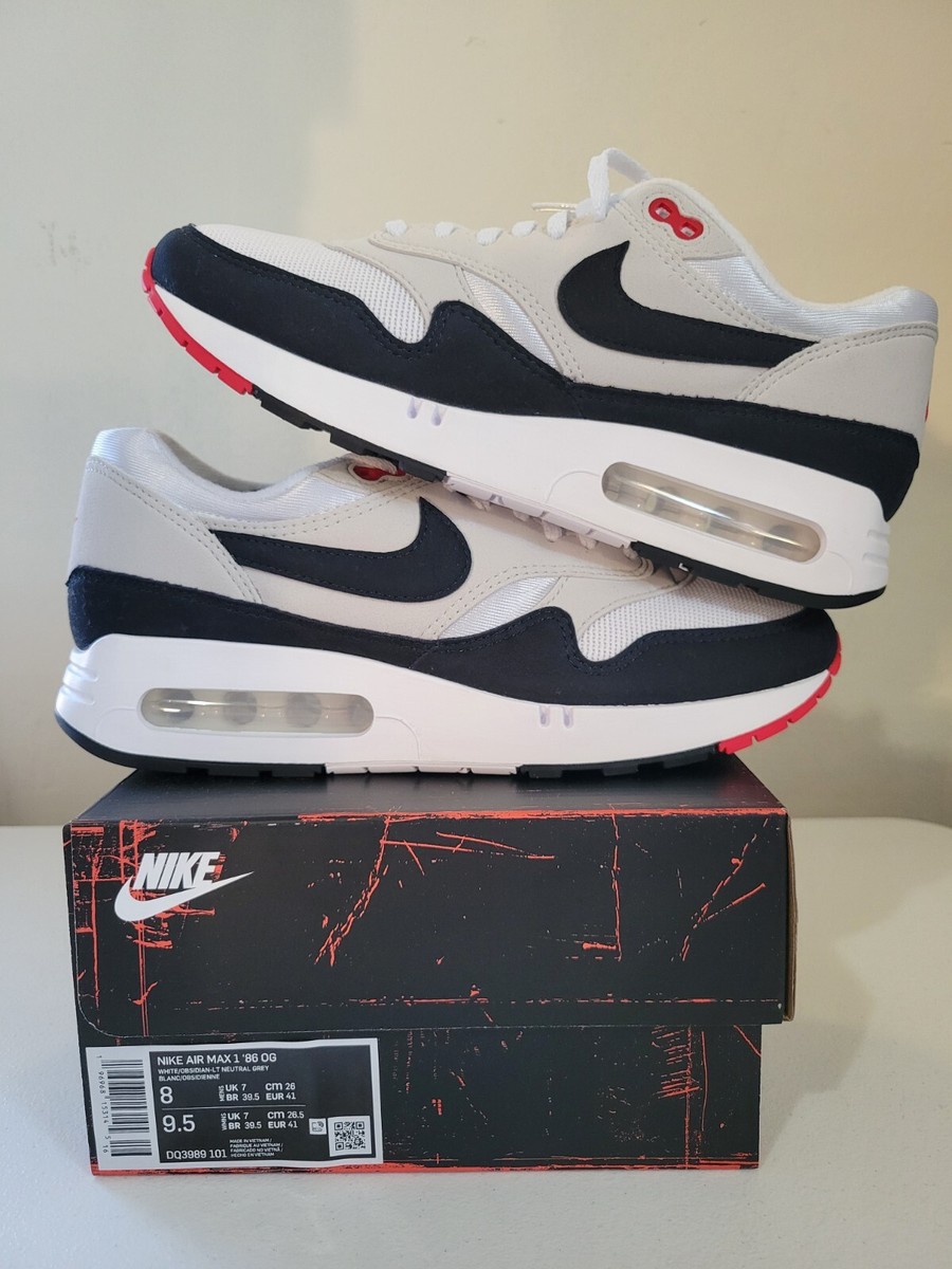 Size 8 - Nike Air Max 1 '86 OG Low Big Bubble - Obsidian | eBay