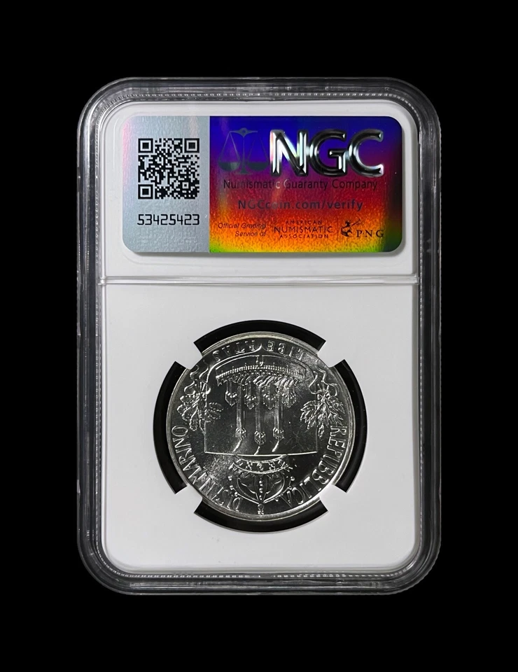 SAN MARINO. 1985, 1000 Lire, Silver - NGC MS67 - Top Pop 🥇 Music Year, Bach - Image 4 of 4