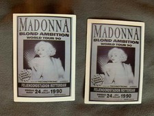 Lot 2 MADONNA 1 3/4" x 2 1/2" Band Photo STICKERS Fast FREE SHIP 