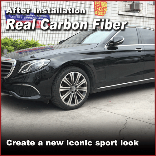 For Mercedes Benz W213 E300 E43 2017-2020 Real Carbon Side Air Vent Fender Cover - Picture 2 of 12
