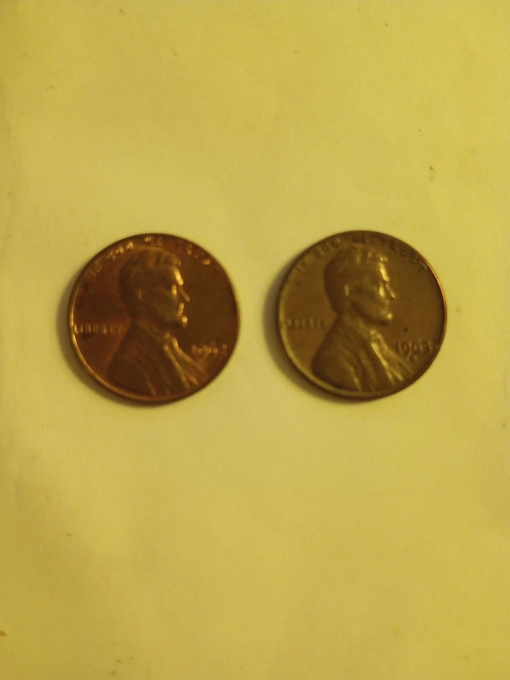 Rare Pennies- 1962 Lincoln No Mint Mark & 1963 Penny - Image 2 of 3