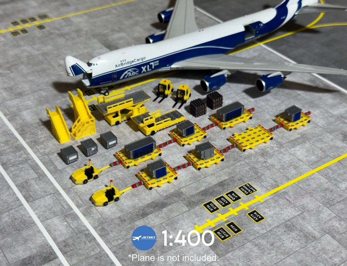 ANA GSEアクセサリーセット 1:400 1:400 Scale Jetset Models Air Cargo Airport GSE (LOT) 26