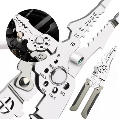 Electric Cable Wire Stripper Pliers Terminal Tool Multifunctional Crimper New