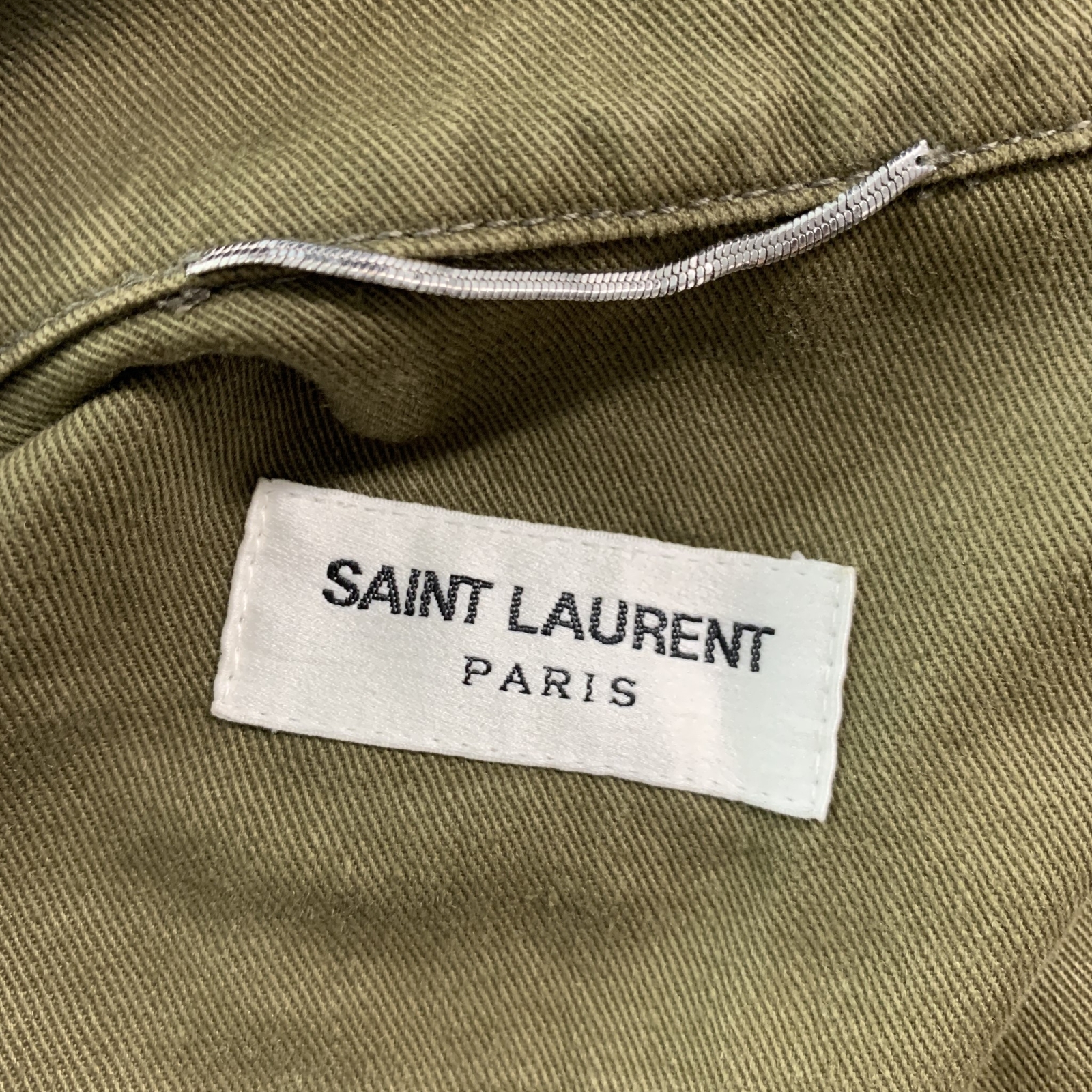 SAINT LAURENT Misura 38 Cachi Cotone Ramiè Utilità Giacca