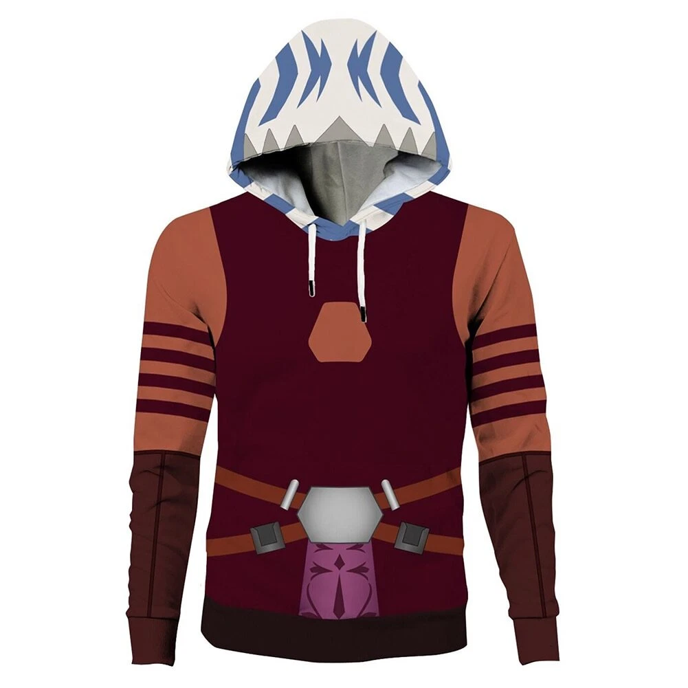 Star Wars Cosplay The Clone Ahsoka Tano Hoodie Hood Pullover