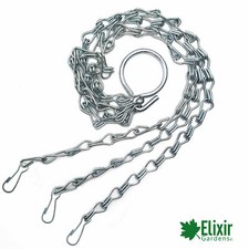 Replacement Spare Easy Fit Silver Chain for Garden Hanging Basket - 14" 16" 18"