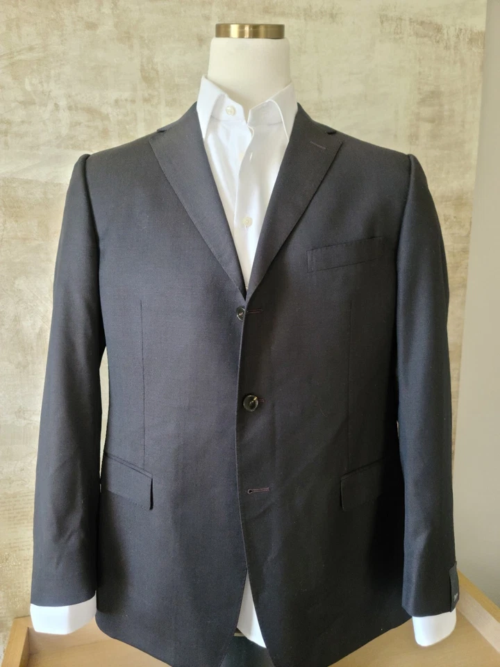 Blazer Z ZEGNA City tamanho 46 EUA 56 IT marrom escuro 3 Btn feito na Itália 100% lã - Imagem 2 de 4