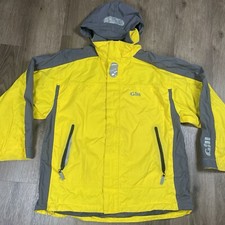 Gill Marine Jacket Womens Size 14 Xxl Yellow Gray Reflective Offshore Full Zip