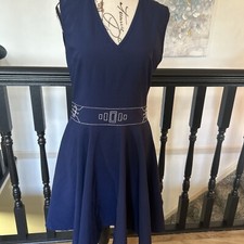 Omeya WL Dress Womens Size Med Blue Dress