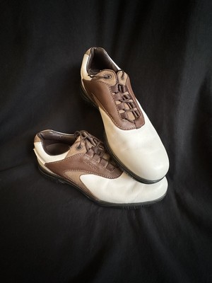 FootJoy Mens 54239 Golf Shoes White Brown Leather Spiked Athletic Size 12 M Packard | Classic Style Men main image 3