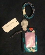 Vera Bradley Firefly Garden Lighten Up Zip ID Lanyard - NWT