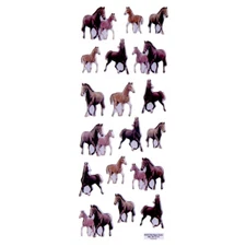 Horse Pony Puffy Stickers Papercraft Scrapbook Planner DIY Craft Pet Animals
