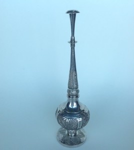 RARE CHINESE EXPORT SILVER ROSEWATER SPRINKLER MAKER WA c1870 QING PERIOD