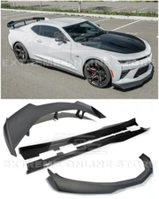 For 16-Up Camaro SS | ZL1 1LE Style Front Lip Splitter Side Skirts Rear Spoiler 