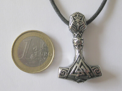 Thors Hammer Anhänger Edelstahl  Wikinger Thor Hammer Mjölnir beidseitig /  x860