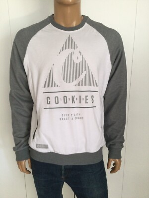 Cookies SF In The Field  White/Gray Sweatshirt Size L