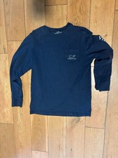 Vineyard Vines Youth Medium Long Sleeve Blue Shirt Kids Boys Whale Sweatshirt