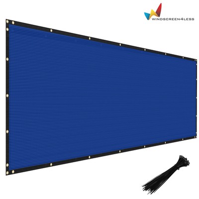 11FT blue Fence Privacy Screen Commercial 95% Blockage Mesh Fabric w/Gromment