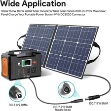 DC Power Supply Cord 8mm to DC 8020 Adapter Cable Solar Panel Solar Generator