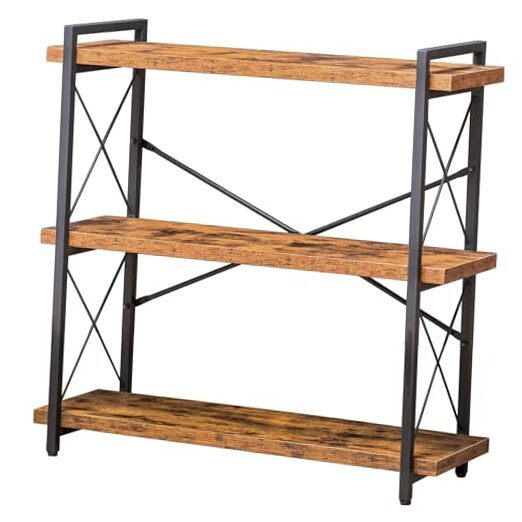 Bookshelf, 3 Tier Book Shelf, Industrial 3 Tier-35