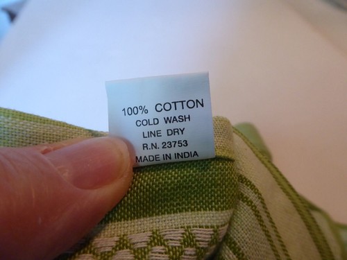 Kitchen, (2) Tea Dish Towel Woven Solid Cotton, Green, Green Stripe, NWT (S2 - Picture 4 of 7