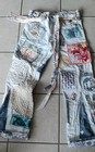 Artsy Upcycled Hippie Jeans Patchwork 9 Pockets Pearl Woodstock Size 36 Levis — photo 1