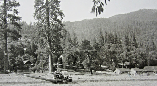 Hiller OH-23 Raven Helicopter Postcard Real Photo Camp Nelson Tulare County CA